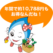 年間で約10,788円もお得なんだね！