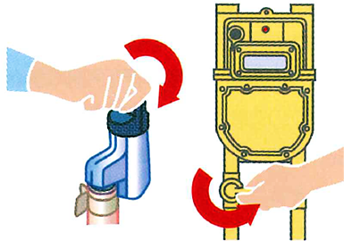 ガス栓やメーターガス栓を閉めましょう